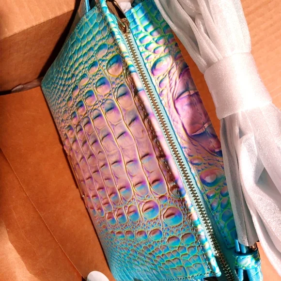 Brahmin cotton candy ombre Melbourne hillary crossbody NWT - Picture 8 of 15